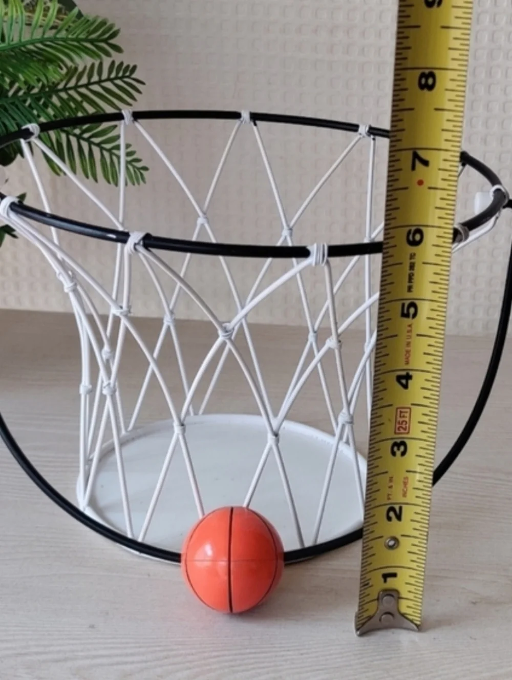 Metal Basketball Hoop Basket/ Container